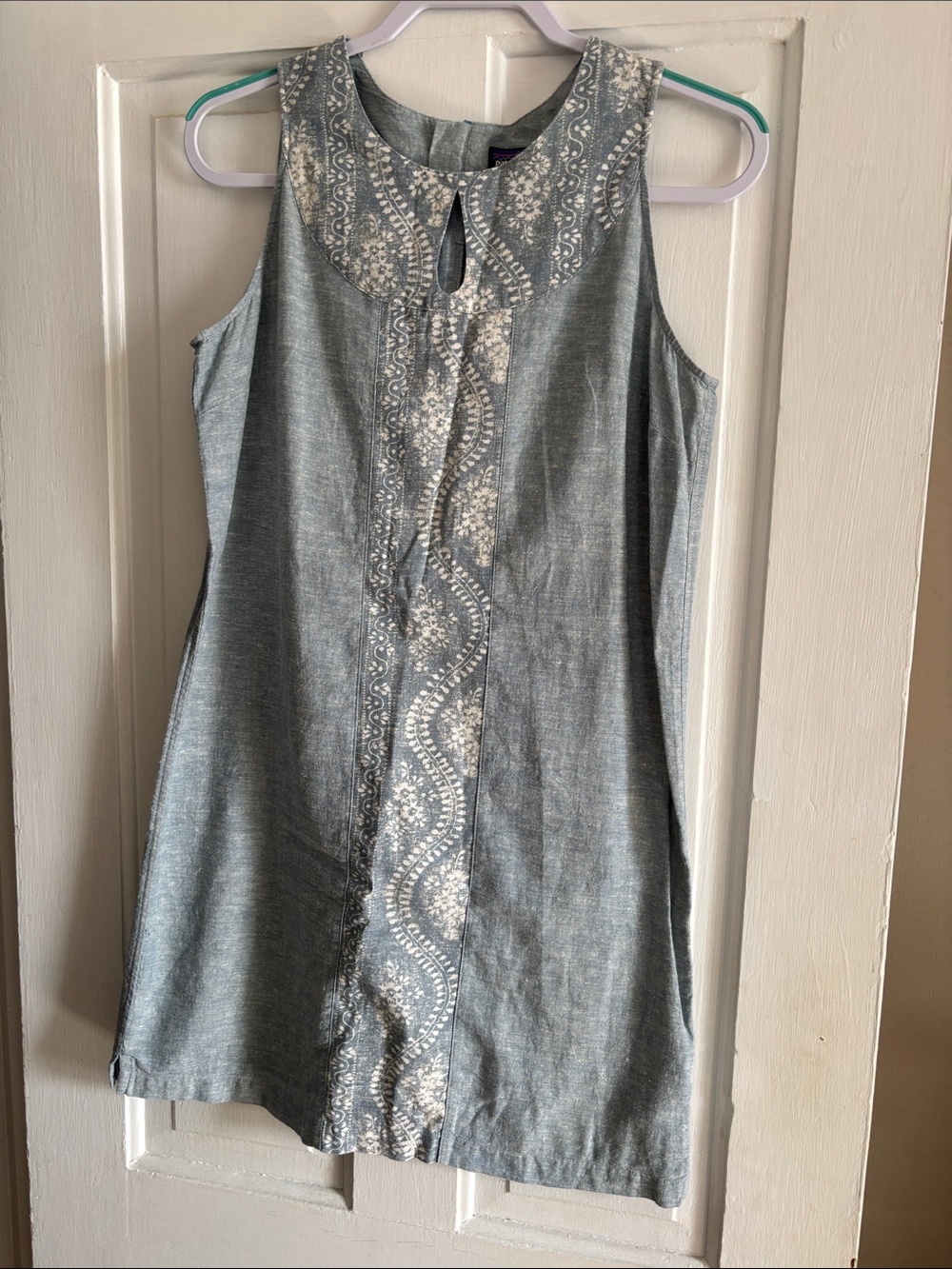 Patagonia Light Blue Sleeveless Embroidered Tunic